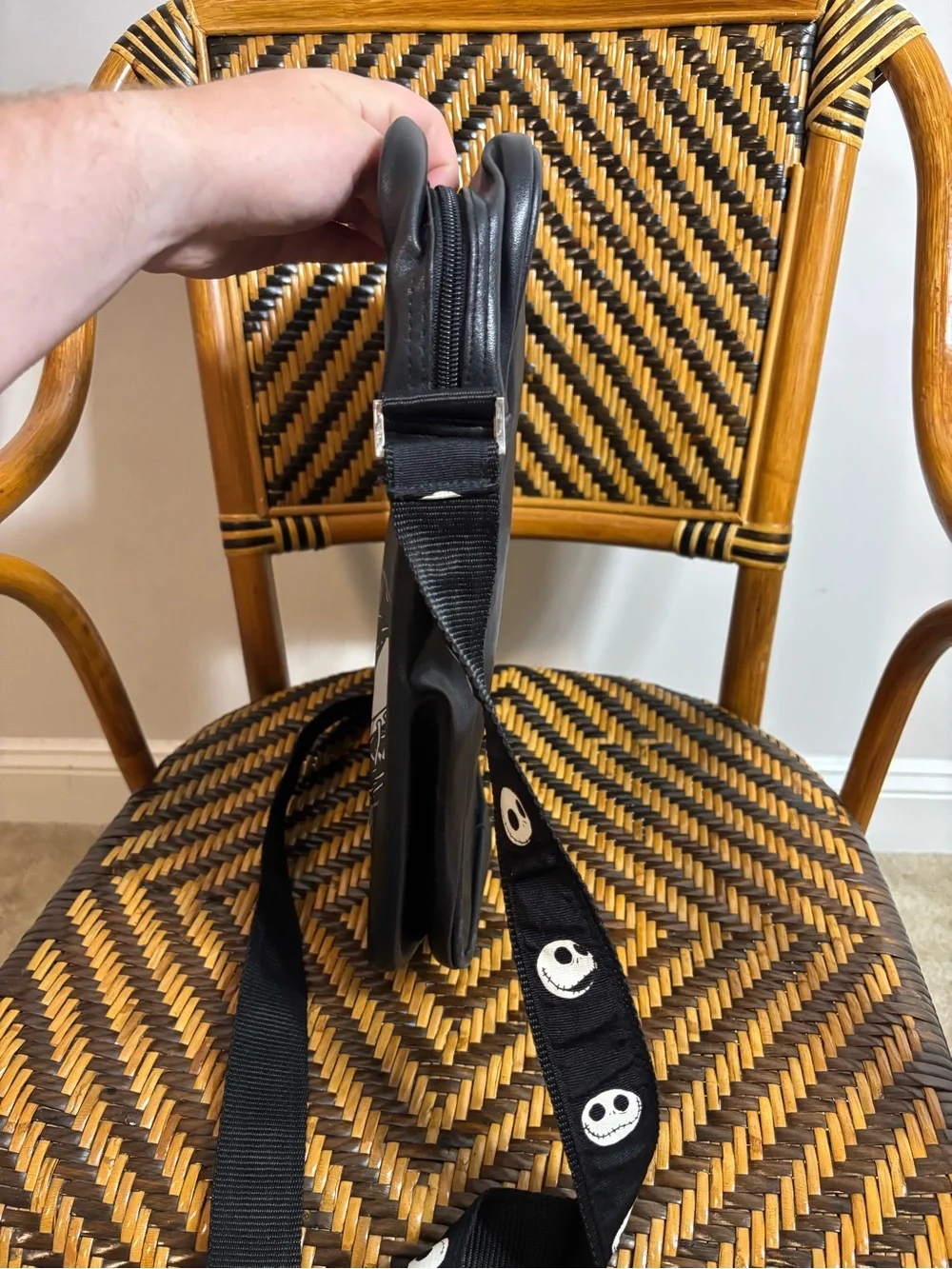 Vtg Disney Nightmare Before Christmas Black Messenger Bag